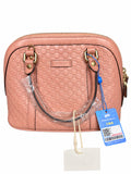 02 Pre-owned GUCCI Pink Microguccissima Dome Bag actual item white background
