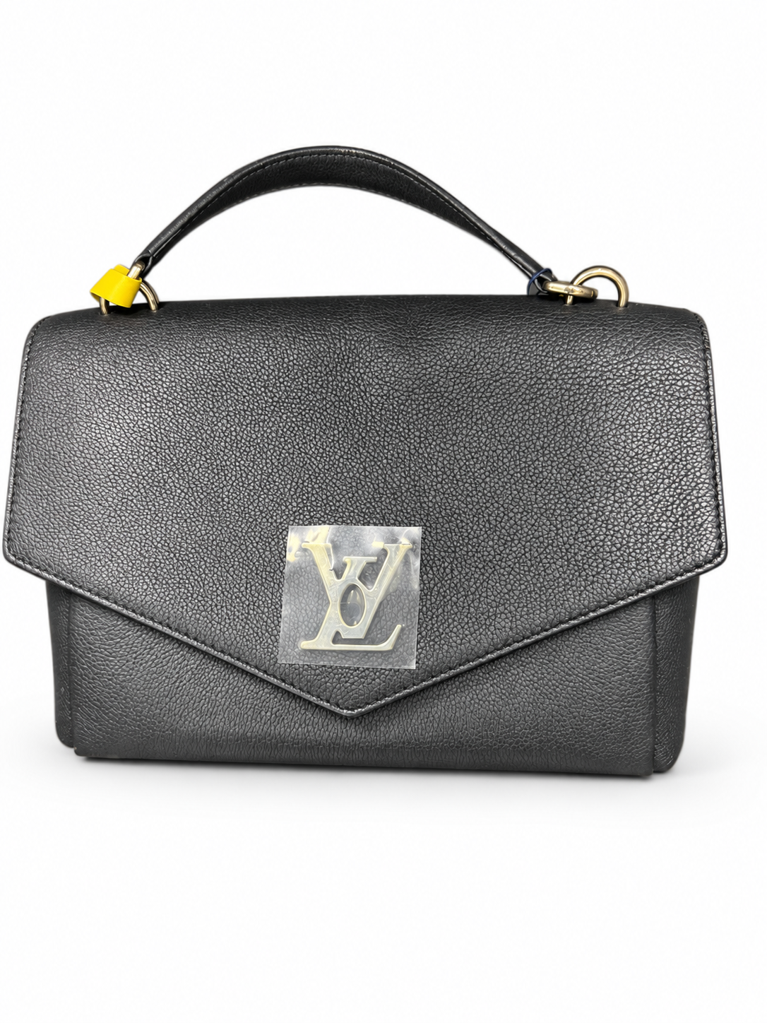 31 Pre-owned Louis Vuitton Black My Lockme Top-handle Bag actual item white background