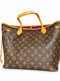 35 Pre-owned Louis Vuitton Monogram Neverfull Tote actual item white background